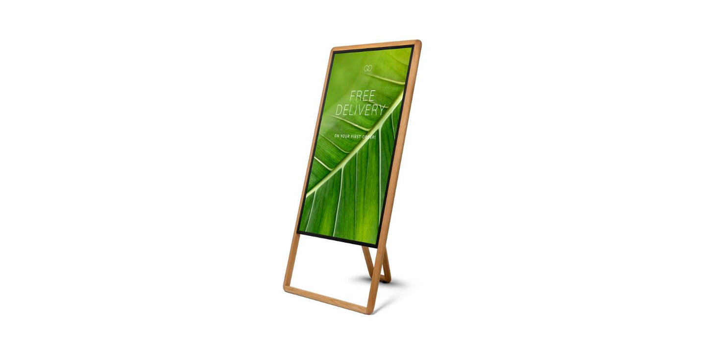Digitaal A-Bord Element 43 inch Eikenhouten Frame