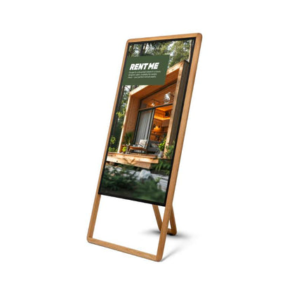 Digitaal A-Bord Element 43 inch Eikenhouten Frame
